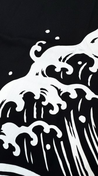 画像5: よさこい長半纏（男女兼用）【龍・波】黒 (5)