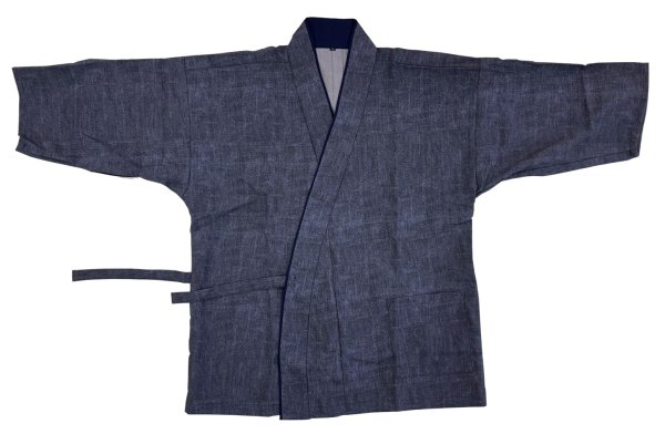 画像4: 作務衣・上着【デニム調】M・L・LL寸 (4)