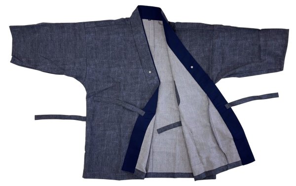画像5: 作務衣・上着【デニム調】M・L・LL寸 (5)