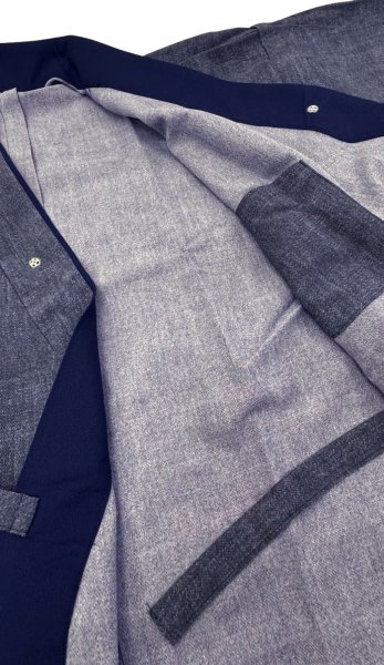 画像6: 作務衣・上着【デニム調】M・L・LL寸 (6)