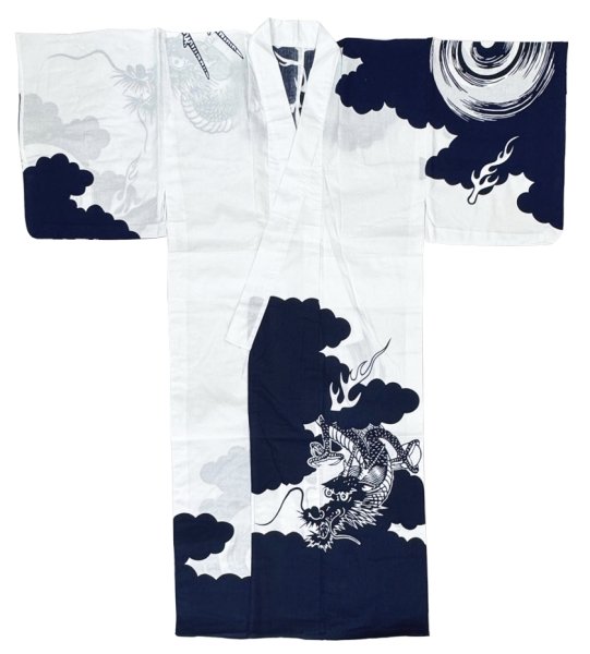 画像5: 反物・仕立て上がり　お揃い本絵羽浴衣　男仕立Ｍ寸・男仕立Ｌ寸【雲龍】 (5)