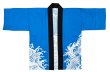 画像3: お祭り法被：半纏帯別売【荒波と千鳥】青・濃紺・紫　s9291 s9292 s9293 (3)