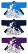 画像1: お祭り法被：半纏帯別売【荒波と千鳥】青・濃紺・紫　s9291 s9292 s9293 (1)