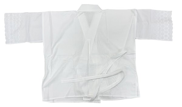 画像3: レース付き半襦袢（ファスナー式衿）　Ｍ・Ｌ寸 (3)