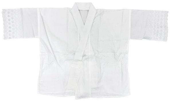 画像2: レース付き半襦袢（ファスナー式衿）　Ｍ・Ｌ寸 (2)