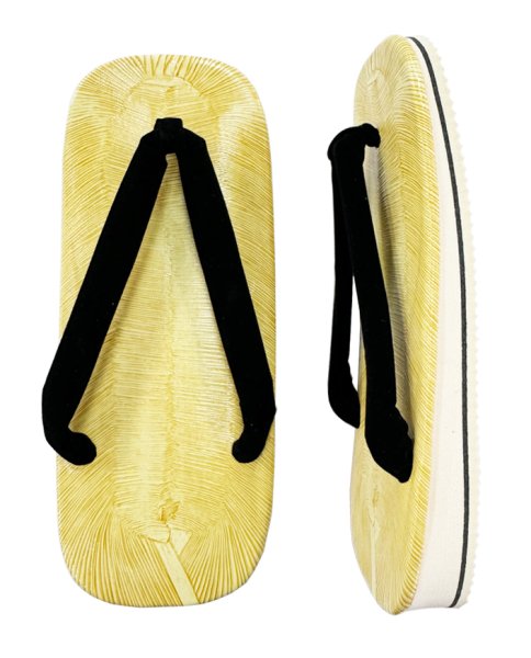 画像1: 草履　【スポンジ底・ビニール表】草履　【黒鼻緒】 (1)