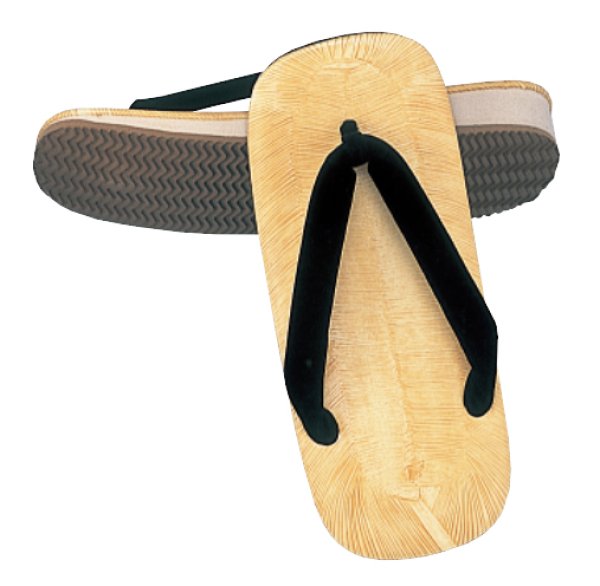 画像4: 草履　【スポンジ底・ビニール表】草履　【黒鼻緒】 (4)