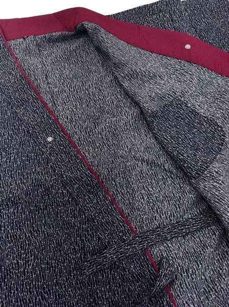 画像6: 作務衣・上着【やなぎ小紋・紺】Ｍ・Ｌ・ＬＬ・３Ｌ寸 (6)