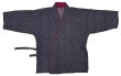 画像4: 作務衣・上着【やなぎ小紋・紺】Ｍ・Ｌ・ＬＬ・３Ｌ寸 (4)