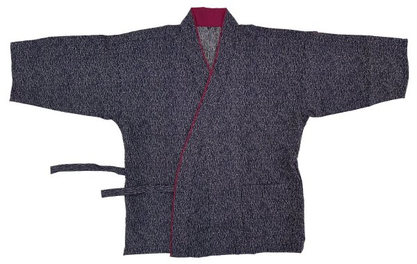 画像4: 作務衣・上着【やなぎ小紋・紺】Ｍ・Ｌ・ＬＬ・３Ｌ寸 (4)