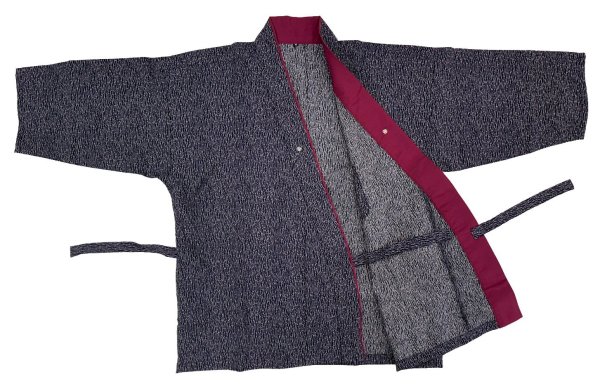 画像5: 作務衣・上着【やなぎ小紋・紺】Ｍ・Ｌ・ＬＬ・３Ｌ寸 (5)