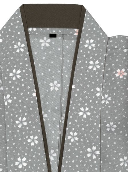 画像4: 茶衣着上下セット（スカートタイプ）【桜づくし】Ｍ・Ｌ寸 (4)