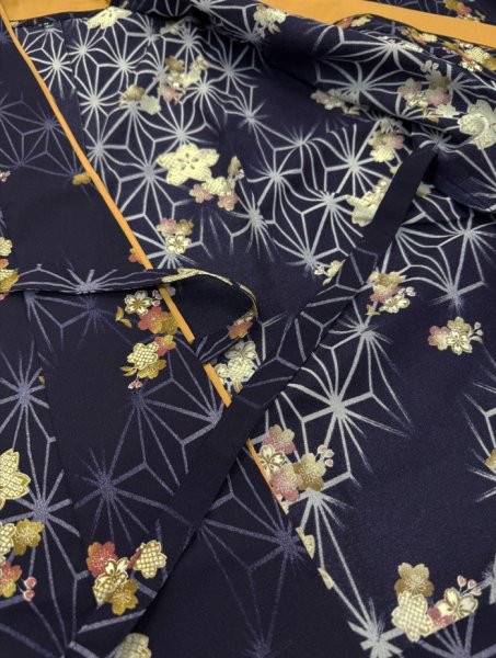 画像8: 茶衣着上下セット（スカートタイプ）【桜と麻の葉】Ｍ・Ｌ寸 (8)