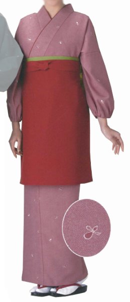 画像4: 茶衣着上下セット（スカートタイプ）【鮫瓢箪】Ｍ・Ｌ寸 (4)