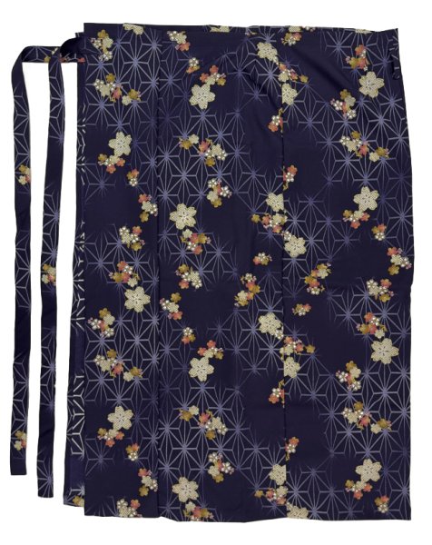 画像11: 茶衣着上下セット（スカートタイプ）【桜と麻の葉】Ｍ・Ｌ寸 (11)