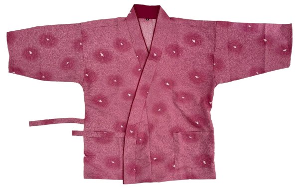 画像5: 作務衣・上着【千鳥・ローズ】Ｍ・Ｌ寸 (5)