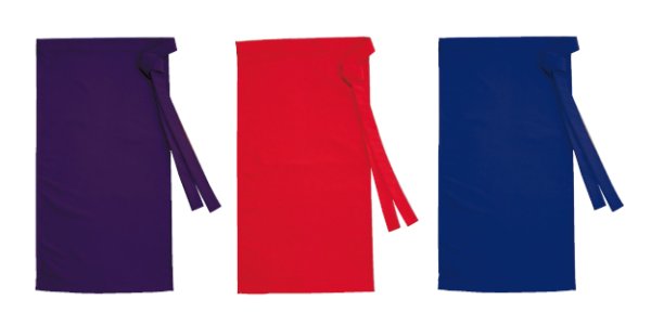 画像1: 前掛け　紫　赤　紺　町娘の前掛け (1)