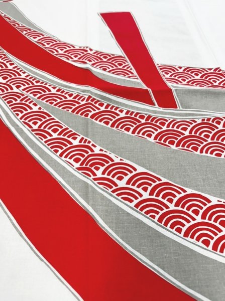 画像3: お祭り袖なし法被：半纏帯別売【束ね熨斗】白 (3)