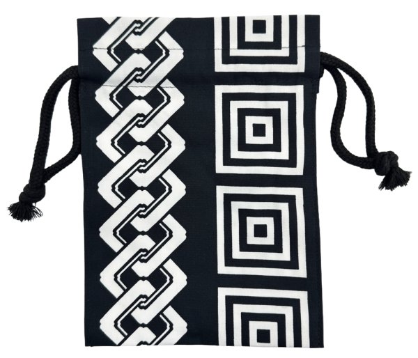 画像2: 巾着袋　【吉原つなぎ・三升・市松・三つ巴・綱・紗綾形】 (2)