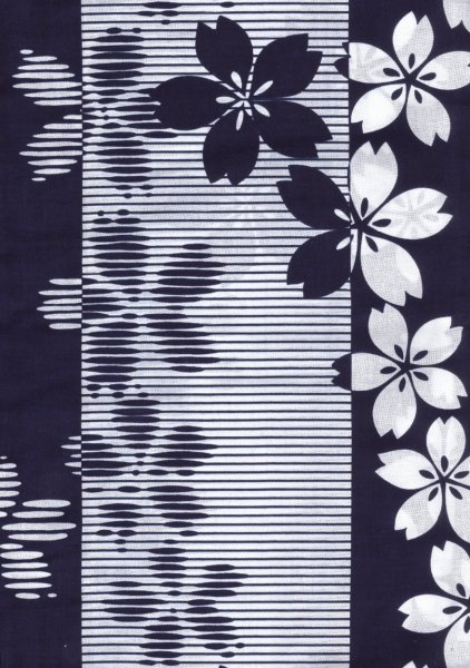 画像2: 【男女同柄】仕立て上がり　お揃い浴衣　男仕立Ｍ寸・男仕立Ｌ寸・男仕立ＬＬ寸・女仕立【桜】 (2)