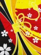 画像5: お祭り法被：半纏帯別売【束ね熨斗に桜】黄赤黒・赤黒 (5)
