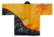 画像2: お祭り法被：半纏帯別売【花火】黒・黄 (2)