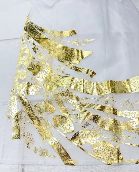 画像8: かつぎ　箔加工　白（かつぎ仕立／掛け仕立） (8)