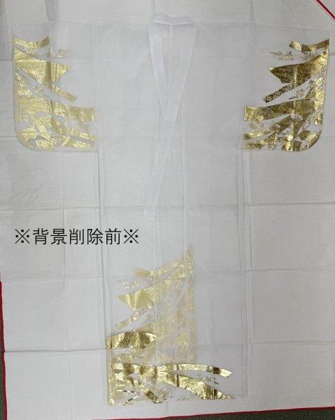 画像7: かつぎ　箔加工　白（かつぎ仕立／掛け仕立） (7)