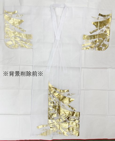 画像5: かつぎ　箔加工　白（かつぎ仕立／掛け仕立） (5)