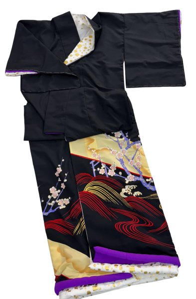 画像3: 【引き着（お引きずり・お引き・裾引）】比翼仕立　梅 (3)