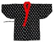 画像3: 【茶摘み衣裳（衽付長半纏）】井桁 (3)