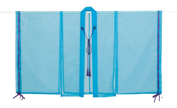 画像1: ナイロン紗上衣【素袍（すおう）風踊り衣裳】ブルー (1)