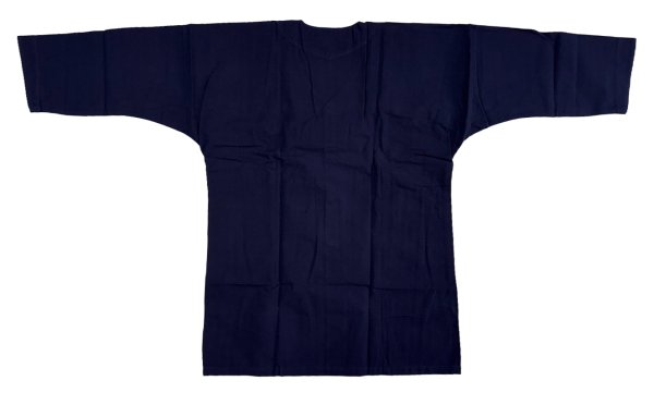 画像2: 【藍染】無地 鯉口シャツ【大人用】Ｓ・Ｍ・Ｌ・ＬＬ・３Ｌ寸 青系 紺系 (2)