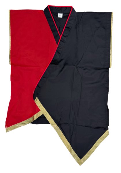 画像2: 和太鼓　袖なし法被：半纏帯別売　赤・黒　和太鼓衣装、子どもサイズ、大人サイズございます。 (2)