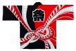 画像2: お祭り法被：半纏帯別売【束ね綱に祭】黒・赤 (2)