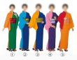画像1: 女仕立仕立て上がり　無地染　半身色合せ浴衣　s2471 s2472 s2473 s2474 s2475 (1)