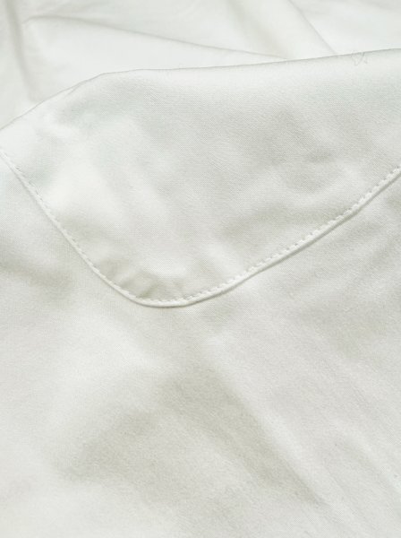 画像3: ストレッチ鯉口シャツ【白 無地】 Ｓ・Ｍ・Ｌ・ＬＬ・３Ｌ寸　大人用 男性女性兼用 (3)