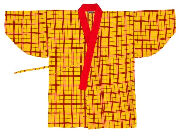 画像3: 【茶摘み衣裳（衽付長半纏）】格子 (3)