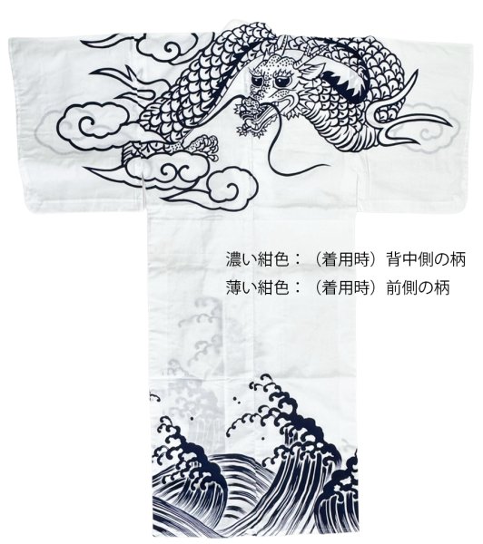 画像6: 反物・仕立て上がり　お揃い本絵羽浴衣　男仕立Ｍ寸・男仕立Ｌ寸【荒波・龍】 (6)