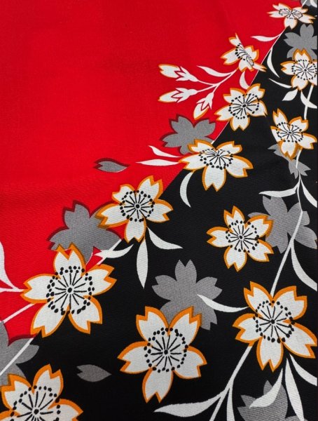 画像6: お祭り法被：半纏帯別売【桜】緑紫 (青系)・赤黒 (6)