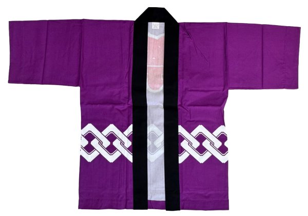 画像6: お祭り法被：半纏帯別売【吉原つなぎに祭】黄・緑・紫・黒・青・赤　s9470 s9471 s9472 s9479 s9480 s9481 (6)