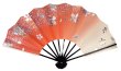 画像2: 舞扇　黒塗骨　９寸５分（約２８.８ｃｍ）　桜　扇子箱なし (2)