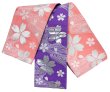 画像7: 女物　仕立四寸帯【七宝・亀甲花菱・桜・流水桜・扇面】s4423 s4427 s4428 s4429 s4430 (7)
