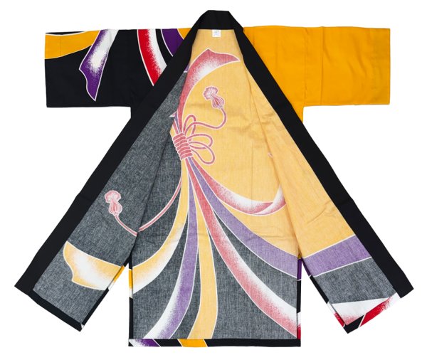 画像6: お祭り長法被・半纏帯別売　束ね熨斗　赤黒・黄黒 (6)