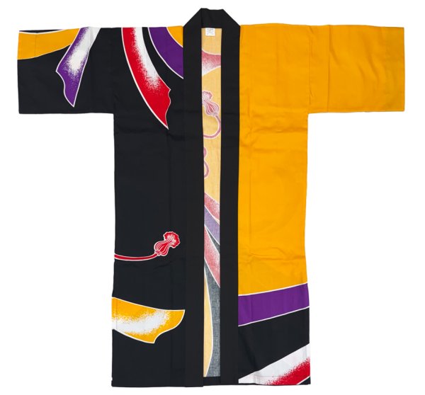 画像5: お祭り長法被・半纏帯別売　束ね熨斗　赤黒・黄黒 (5)