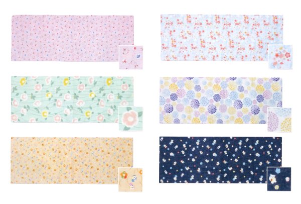 画像1: 二重袷ガーゼ手拭い 【うさぎ・椿・ふくろう・流水桜・花水玉・ねこ】（１本単位） s5561-1 s5561-4 s5561-5 s5561-6 s5561-7 s5561-8 手ぬぐい 日本てぬぐい (1)