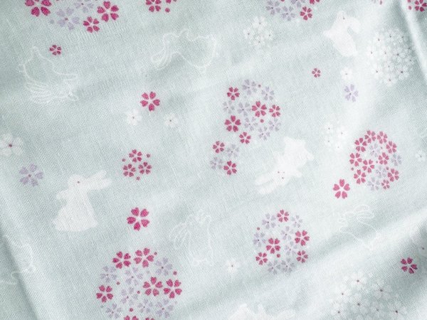 画像6: 二重袷ガーゼ手拭い 【木の葉・うさぎと桜】（１本単位） s5565-2 s5565-3 手ぬぐい 日本てぬぐい (6)