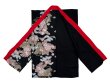 画像3: よさこいコスチューム（男女兼用）黒地（龍・牡丹・菊・桜）・赤衿　スリットあり (3)