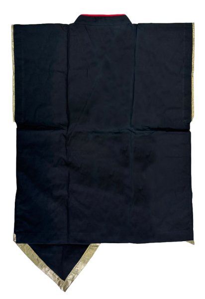 画像7: 和太鼓　袖なし法被（綿）：半纏帯別売　赤・黒　アシンメトリー　和太鼓衣装 (7)