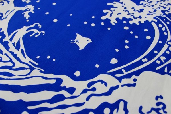 画像5: お祭り法被：半纏帯別売【人気の波に祭】青 (5)